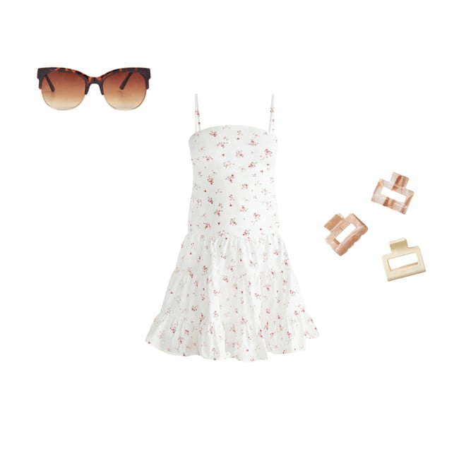 Floral Strapless Tiered Fit & Flare Dress