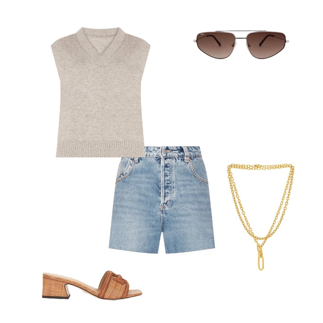 1st bundle featuring 4 items which compliment Oversized Sweater Vest