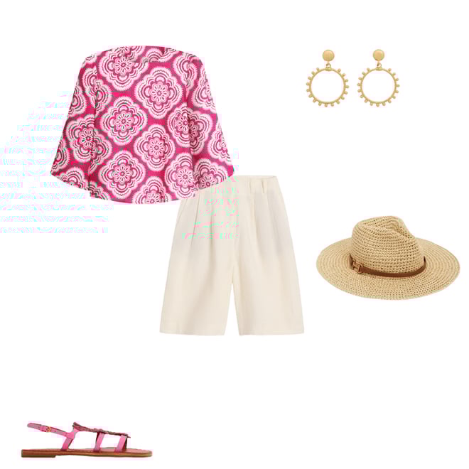 2nd bundle featuring 4 items which compliment Fluted Sleeve Linen Top