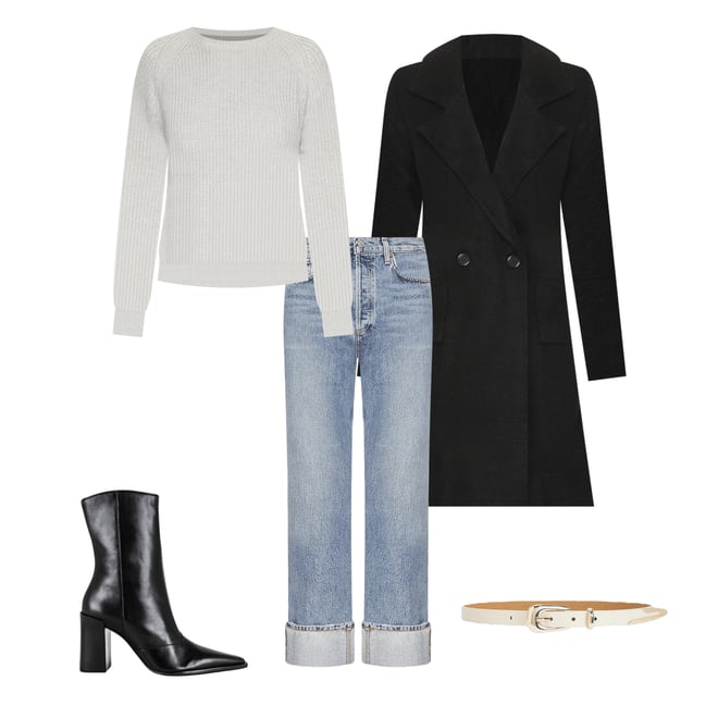 1st bundle featuring 4 items which compliment Fran Low Slung Easy Straight Jeans