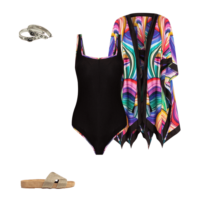Johnny&#39;s - うえ Johnny Was Women's Abel Square Neck One Piece Swimsuit at
