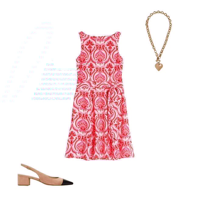 5th bundle featuring 2 items which compliment Anya Sleeveless Linen Dress-Poppy Red, Ornamental Floral