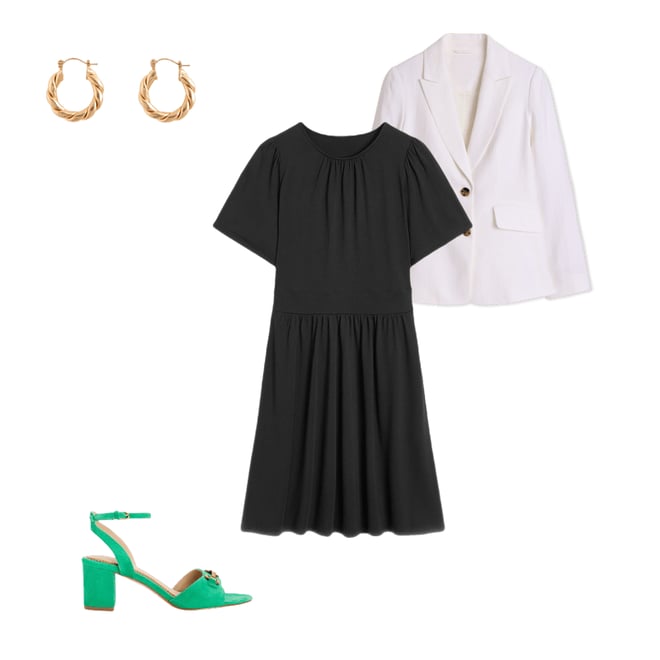 6th bundle featuring 3 items which compliment Louisa Short Jersey Dress-Black