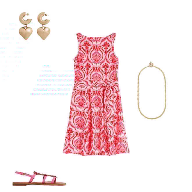 3rd bundle featuring 3 items which compliment Anya Sleeveless Linen Dress-Poppy Red, Ornamental Floral