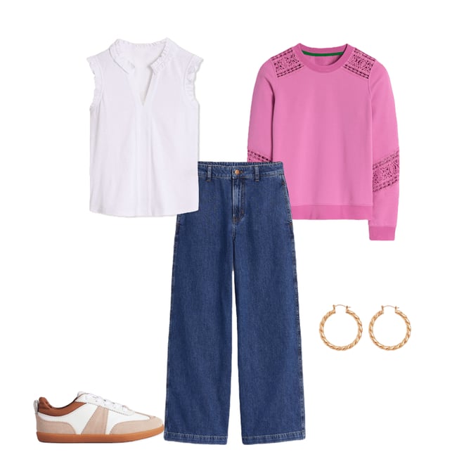 3rd bundle featuring 4 items which compliment Lola Sleeveless Top-White