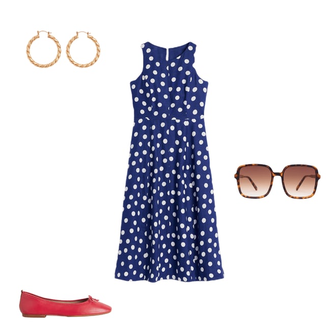 6th bundle featuring 3 items which compliment Carla Linen Midi Dress-Starboard Blue, Painted Dot