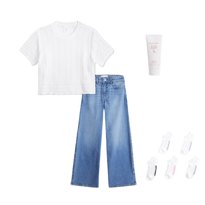 high rise wide leg jeans