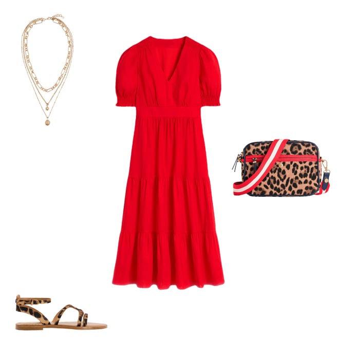 1st bundle featuring 3 items which compliment Anna Linen Tiered Midi Dress