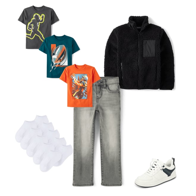 7th bundle featuring 4 items which compliment Boys Straight Jeans