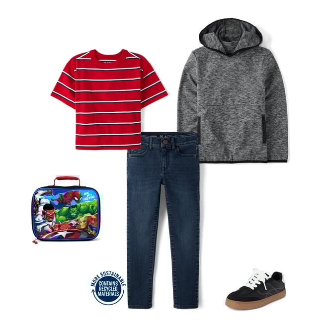 3rd bundle featuring 4 items which compliment Kids Striped Relaxed Top