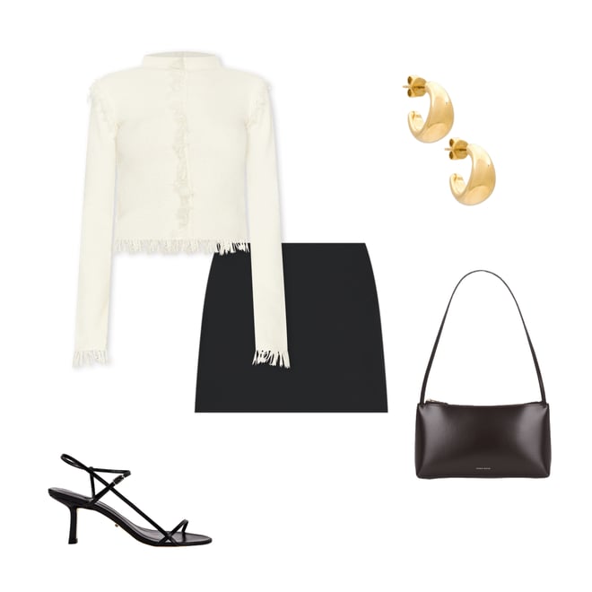 1st bundle featuring 4 items which compliment Albi Fringe Knit Top
