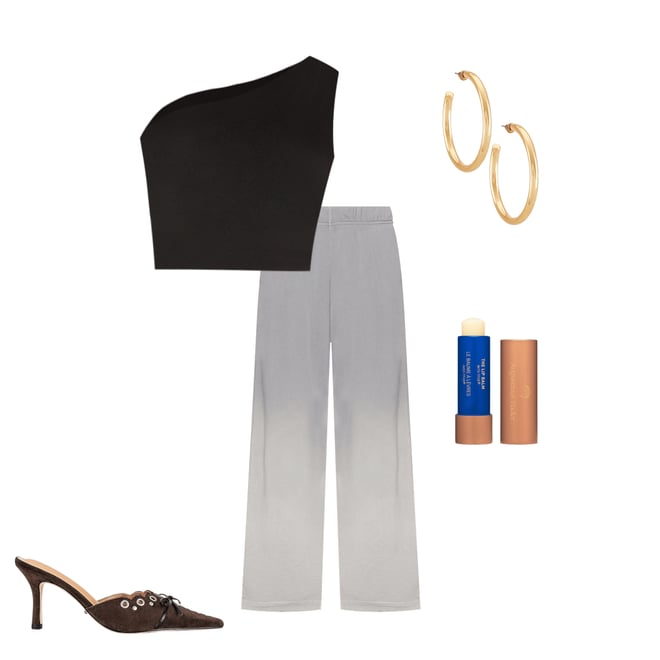 1st bundle featuring 4 items which compliment One Shoulder Crop Top