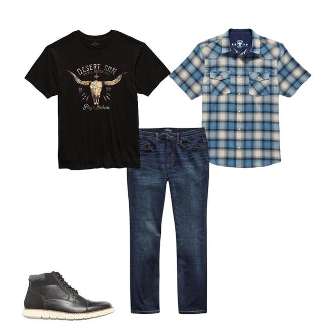 1st bundle featuring 3 items which compliment  Longhorn Skull Tee Shirt - Black