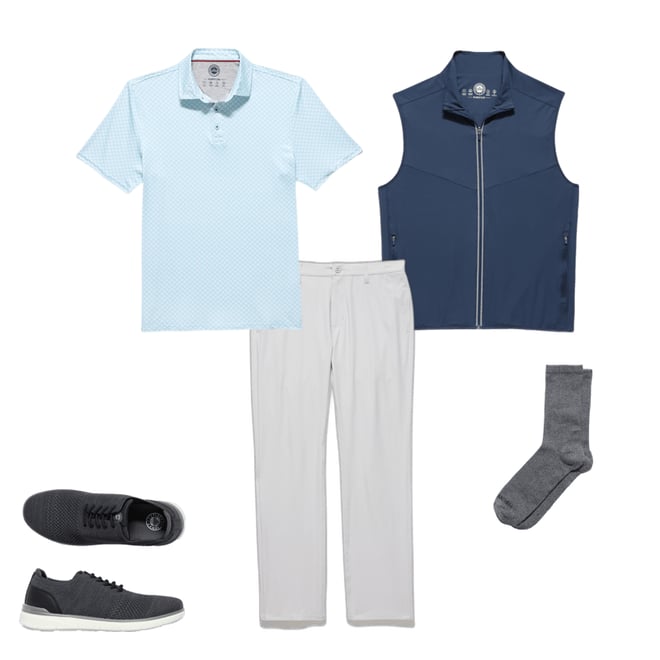 2nd bundle featuring 4 items which compliment  Mvp Fridley Agave Print Polo Shirt - Mint Agave