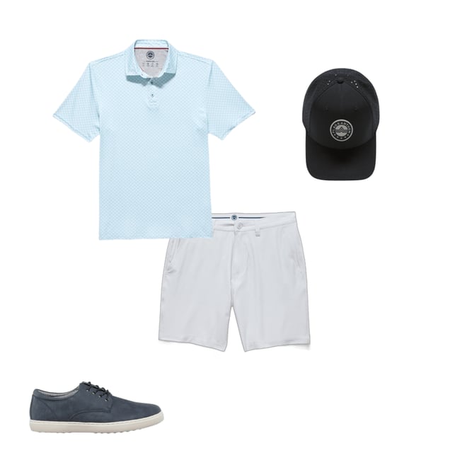 1st bundle featuring 3 items which compliment  Mvp Fridley Agave Print Polo Shirt - Mint Agave