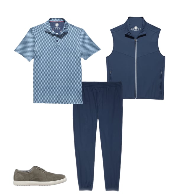 3rd bundle featuring 3 items which compliment  Mvp Fridley Agave Print Polo Shirt - Navy Agave