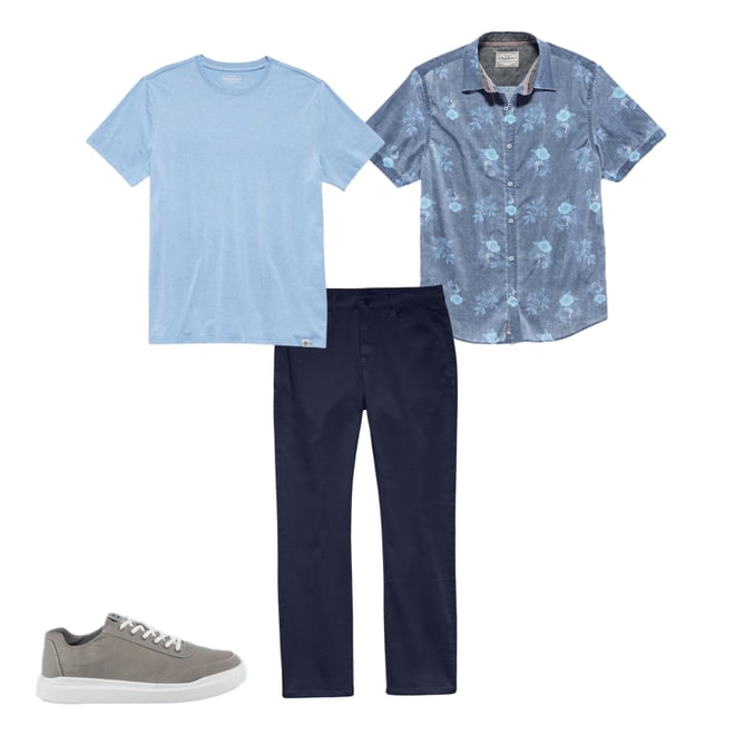 5th bundle featuring 3 items which compliment Castleton Chino Pants - Nashville Straight Fit - Navy