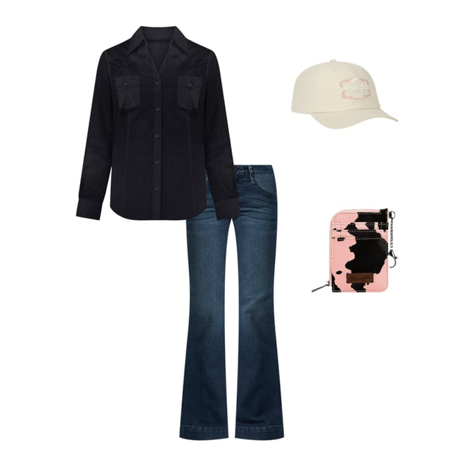 Women's Wrangler Western Button Down Shirt in Black