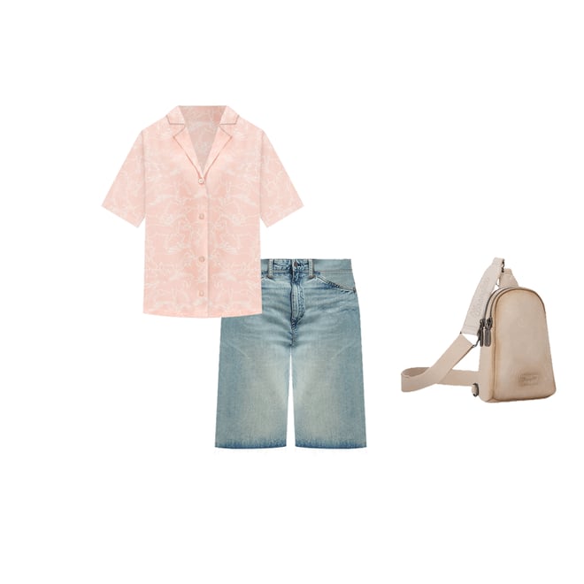 Women's Jort in Sand Surf