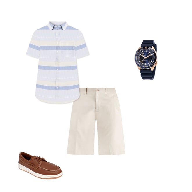 Big & Tall Striped Short-Sleeve Shirt