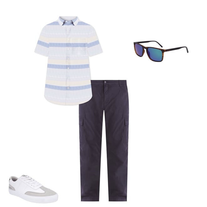 Big & Tall Striped Short-Sleeve Shirt