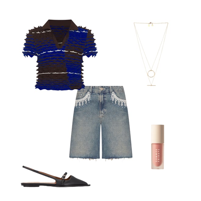 1st bundle featuring 4 items which compliment Nostalgic Sky Denim Short
