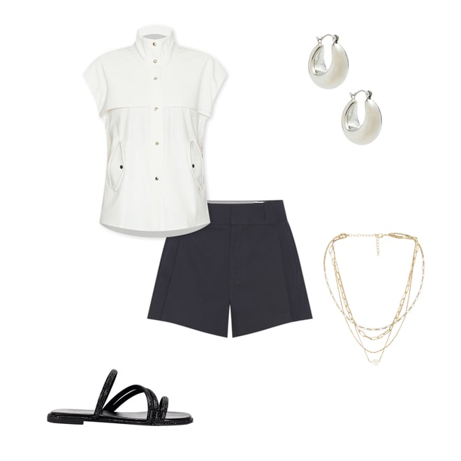 1st bundle featuring 4 items which compliment Pleated Workwear Short