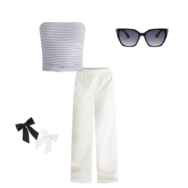 Mid-Rise Straight Leg Sweatpants