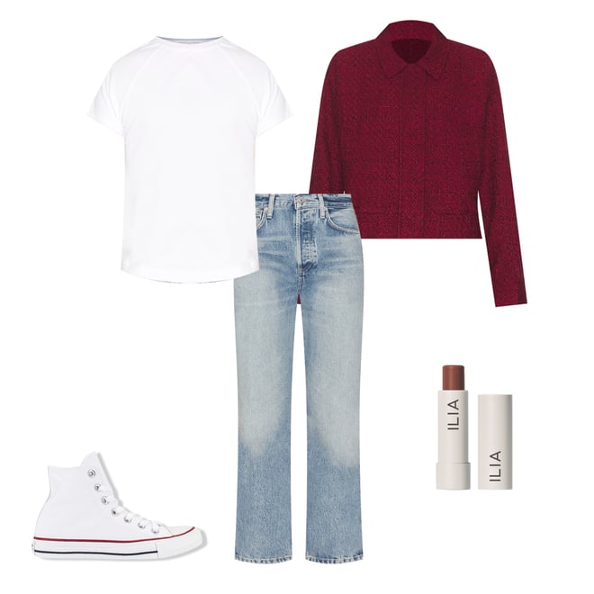 3rd bundle featuring 4 items which compliment Fitted Cap Sleeve Tee