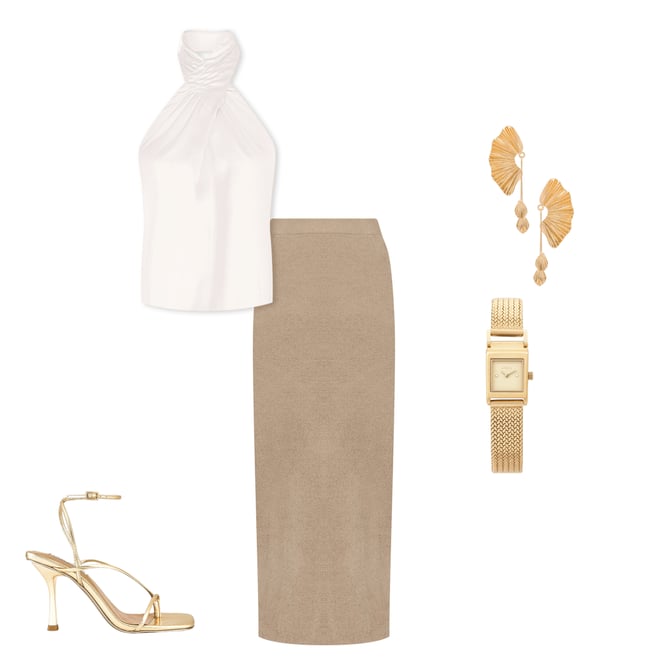 1st bundle featuring 4 items which compliment Amerie Pleated Halter Top
