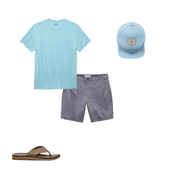 2nd bundle featuring 3 items which compliment  High Tides Good Vibes Performance Hat - Light Blue