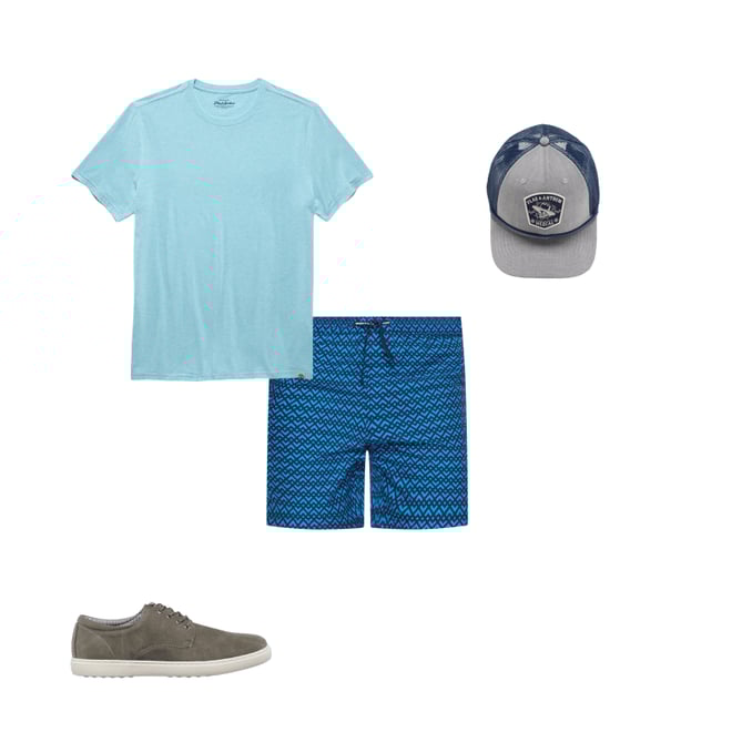 2nd bundle featuring 3 items which compliment  Davie Geo Print Swim Shorts - 6.5” Inseam - Blue/Navy
