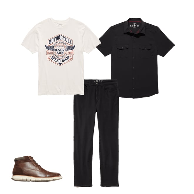 3rd bundle featuring 3 items which compliment  Longmont Upf Performance Western Shirt - Black