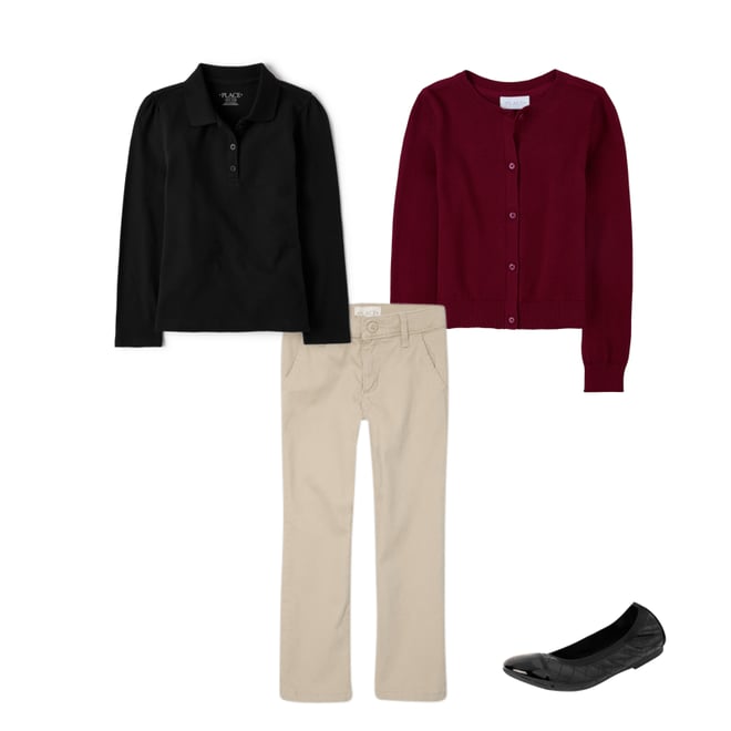 8th bundle featuring 3 items which compliment Girls Uniform Stretch Skinny Chino Pants