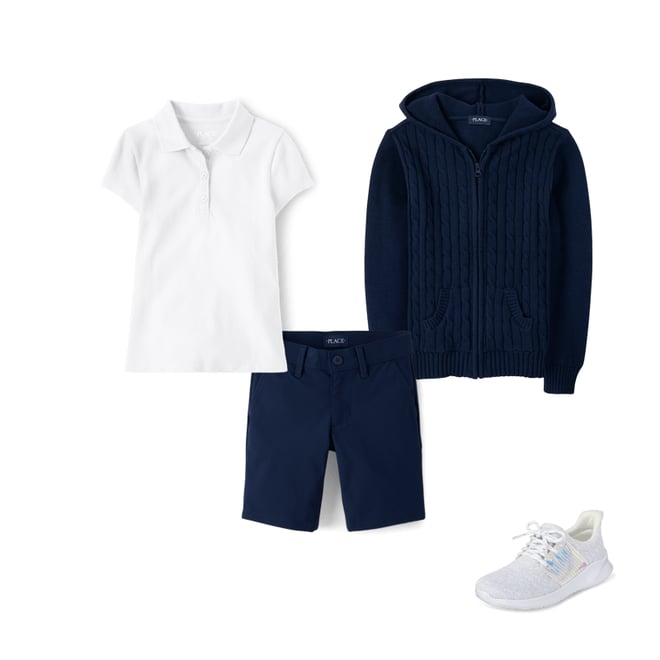 1st bundle featuring 3 items which compliment Girls Uniform Quick Dry Chino Shorts