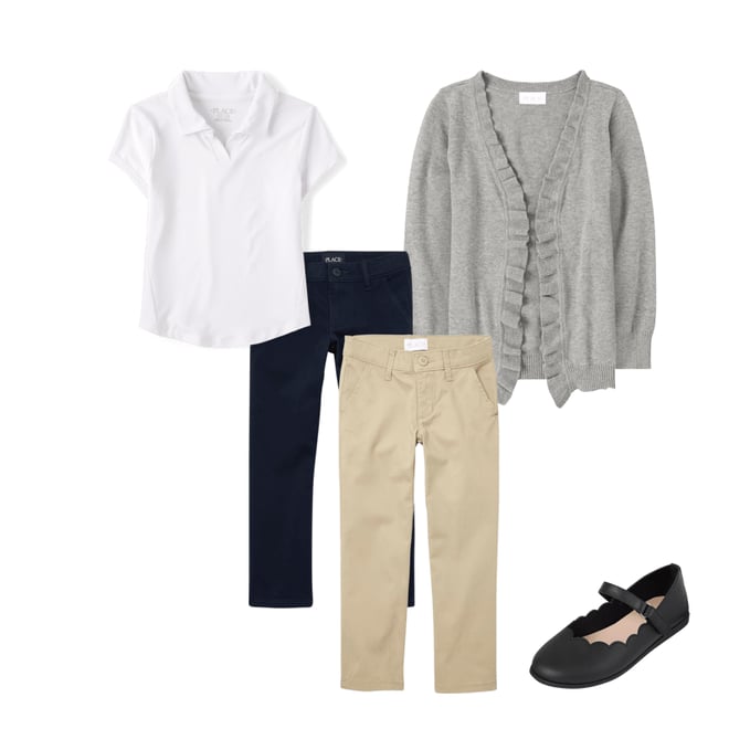 1st bundle featuring 3 items which compliment Girls Ruffle Open Front Cardigan