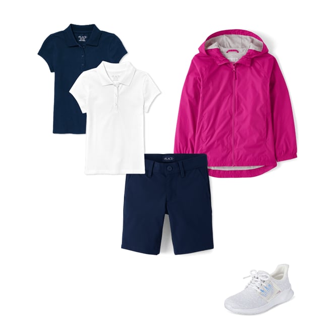 2nd bundle featuring 3 items which compliment Girls Uniform Quick Dry Chino Shorts