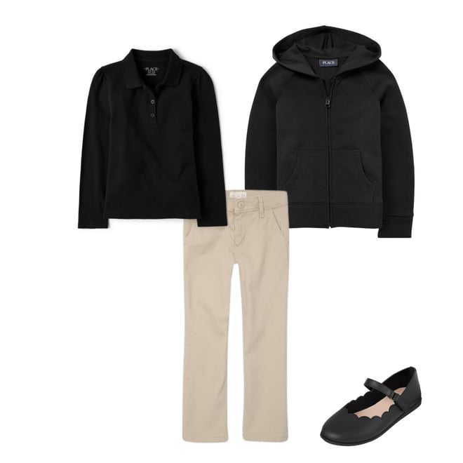 5th bundle featuring 3 items which compliment Girls Uniform Stretch Skinny Chino Pants