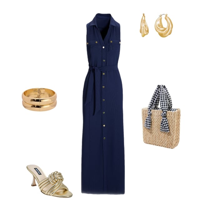 Beyond Travel Belted Maxi Dress Maritime Navy