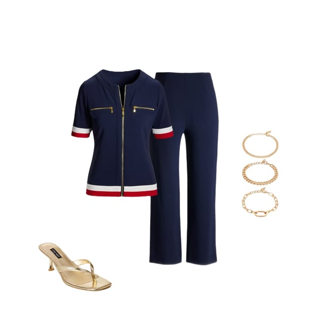 Beyond Travel Color Block Coordinates Maritime Navy Multi