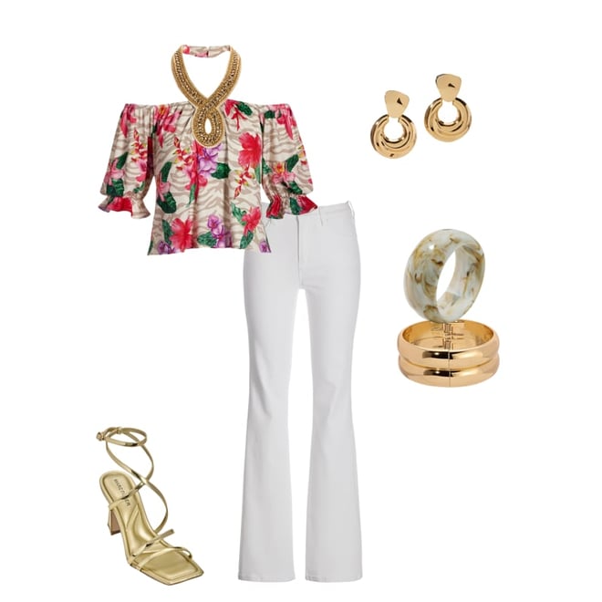 Embellished Off The Shoulder Top Cape Town Tropics