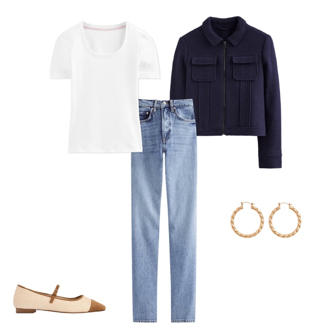 2nd bundle featuring 4 items which compliment High Rise Rigid Straight Jeans-Light Vintage