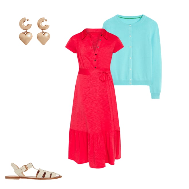 3rd bundle featuring 3 items which compliment Cressida Jersey Shirt Dress-Jewel Red