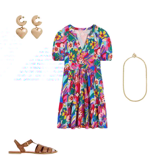 3rd bundle featuring 3 items which compliment Piper Short Jersey Dress-Multi, Blossomy Pop