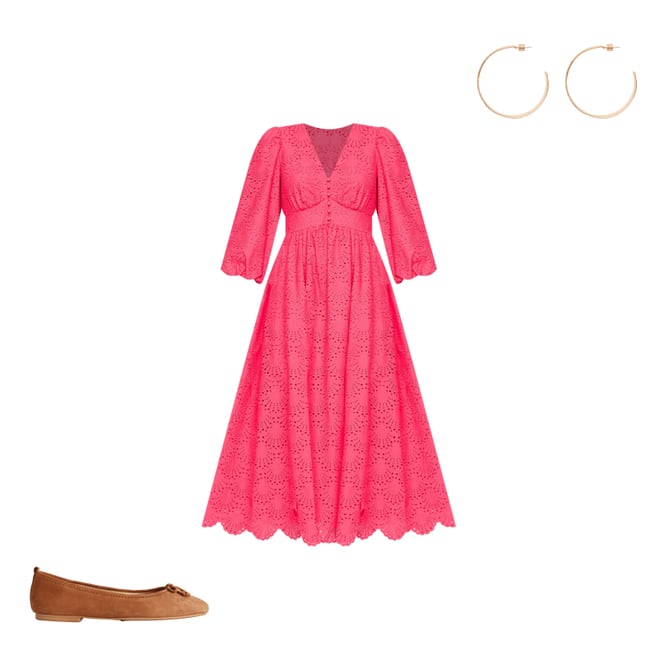 4th bundle featuring 2 items which compliment Lola Broderie Maxi Dress-Camelia Pink