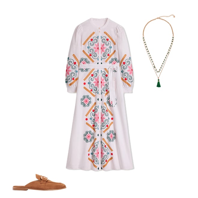 3rd bundle featuring 2 items which compliment Ruby Linen Blend Shirt Dress