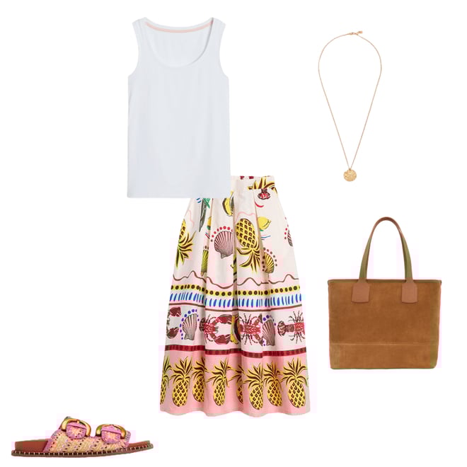 5th bundle featuring 4 items which compliment Alberta Footbed Sandals-Natural/Multi