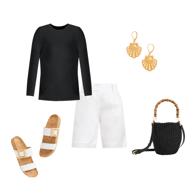 Bamboo Handle Straw Bucket Bag | Talbots