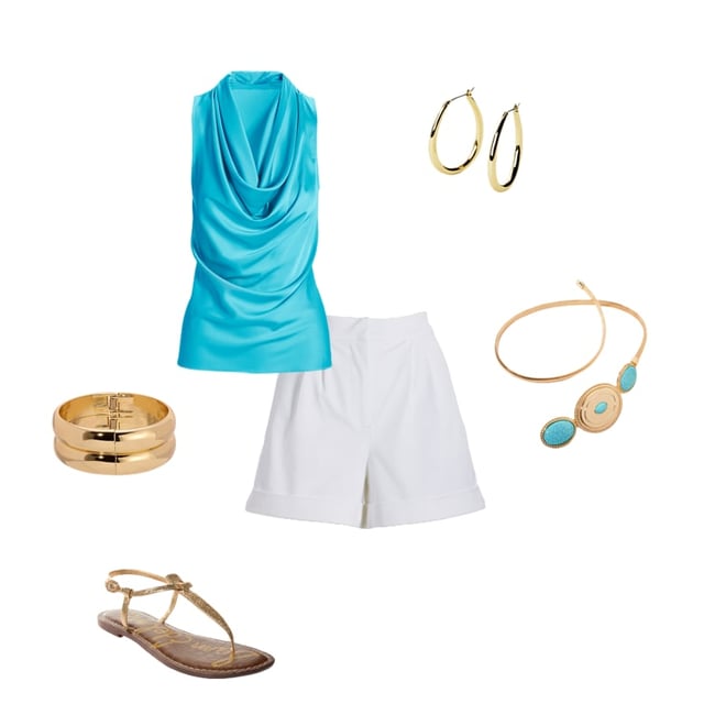 Marilyn Cowl-Neck Charmeuse Blouse Bluefish