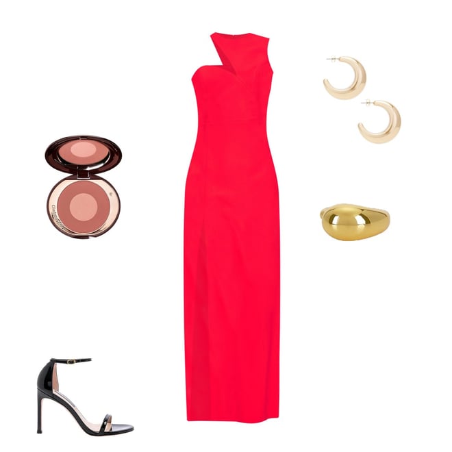 Amanda Uprichard x REVOLVE Gilda Gown in Crimson | REVOLVE